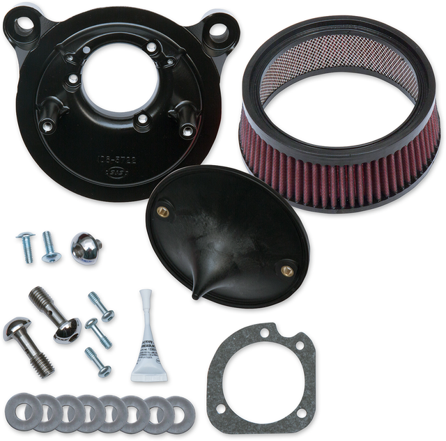 S&S CYCLE Super Stock™ Stealth Air Cleaner Kit - Black (Part #170-0300B)