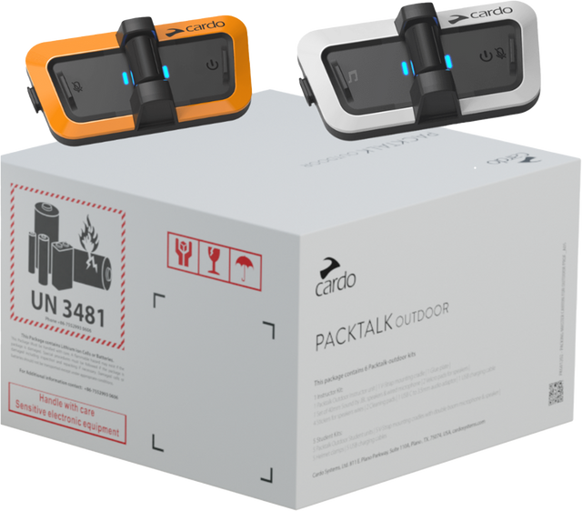 CARDO Packtalk Outdoor School Pack (5+1) Wireless Intercom System for Instructors and Students