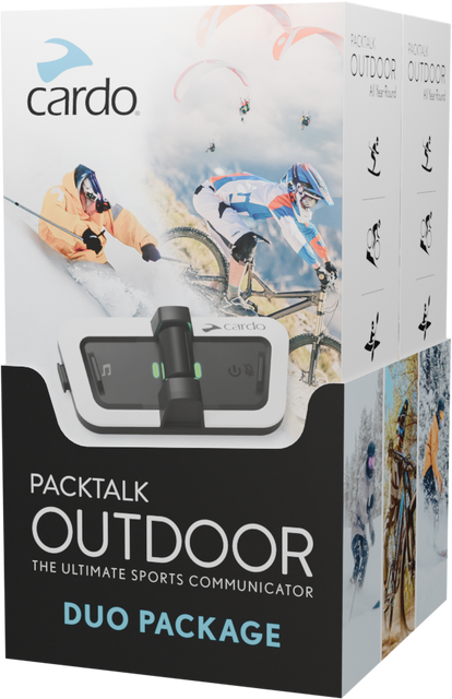 CARDO Packtalk Outdoor Duo White Bluetooth Intercom System with JBL Audio - Part SP000110