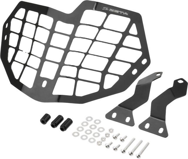 ZETA Headlight Guard Black for Off-Road and Forest Riding - Part Number ZE52-4115