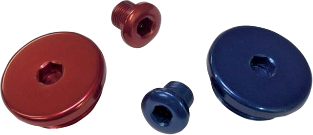 WORKS CONNECTION Engine Timing Plug - Blue - Yamaha 24-590
