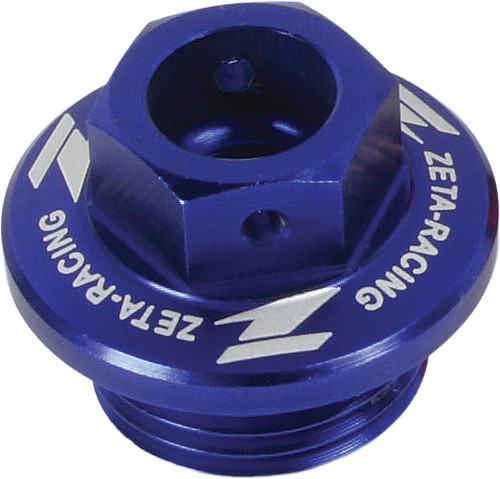 ZETA ZE89-2212 Oil Filler Plug Blue with CNC Machined Aluminum Design
