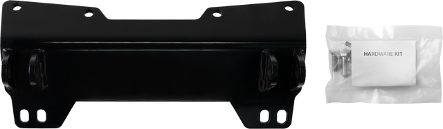 Open Trail 459-6165 UTV front lower snow plow mount bracket black powder coated grade 50 steel plate with tapered pin tabs for Polaris Ranger 1000 and XP 1000