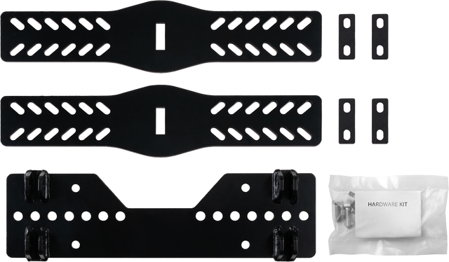 Open Trail 459-5745 universal center mount snow plow kit black powder coated steel plates and carriage hardware for utility ATVs