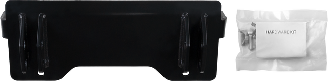 Open Trail 459-5495 UTV front lower snow plow mount bracket black powder coated grade 50 steel plate with tapered pin tabs for Honda Pioneer 700