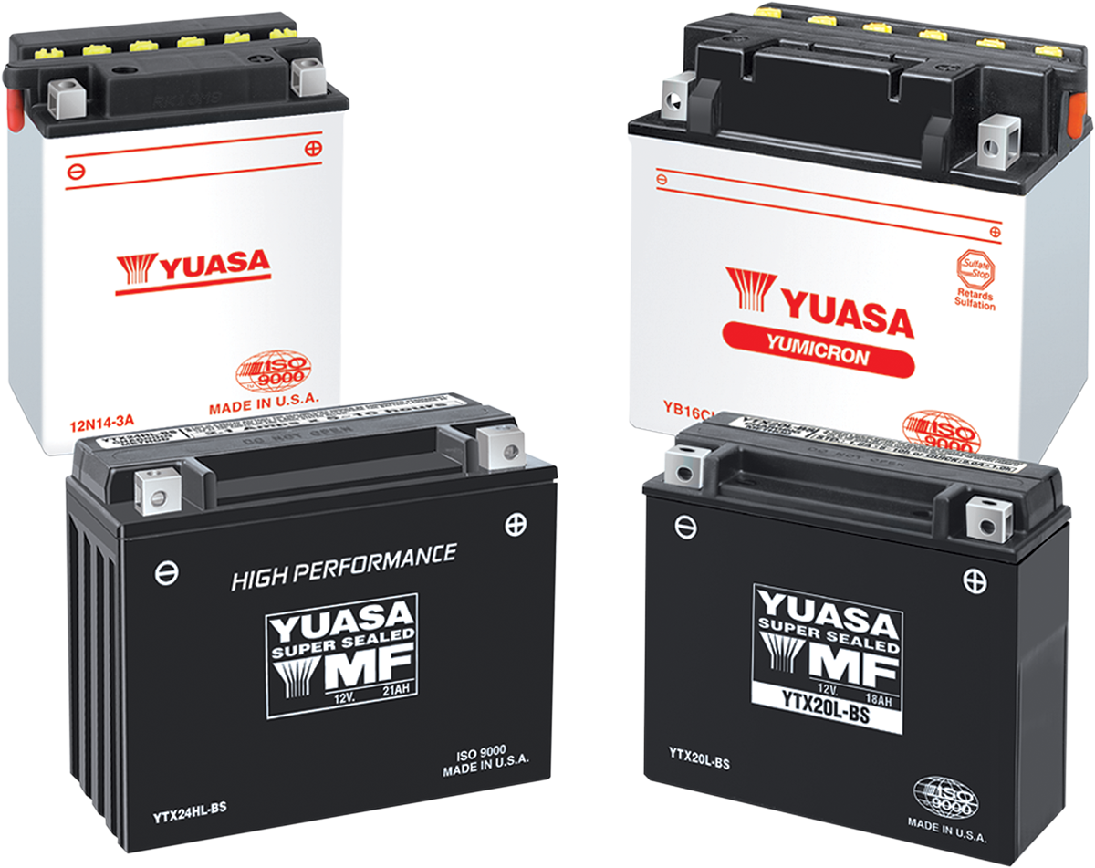 Yuasa YTX20HL-BS Performance Maintenance Free AGM Motorsports Battery (MPN: YUAM620BH)