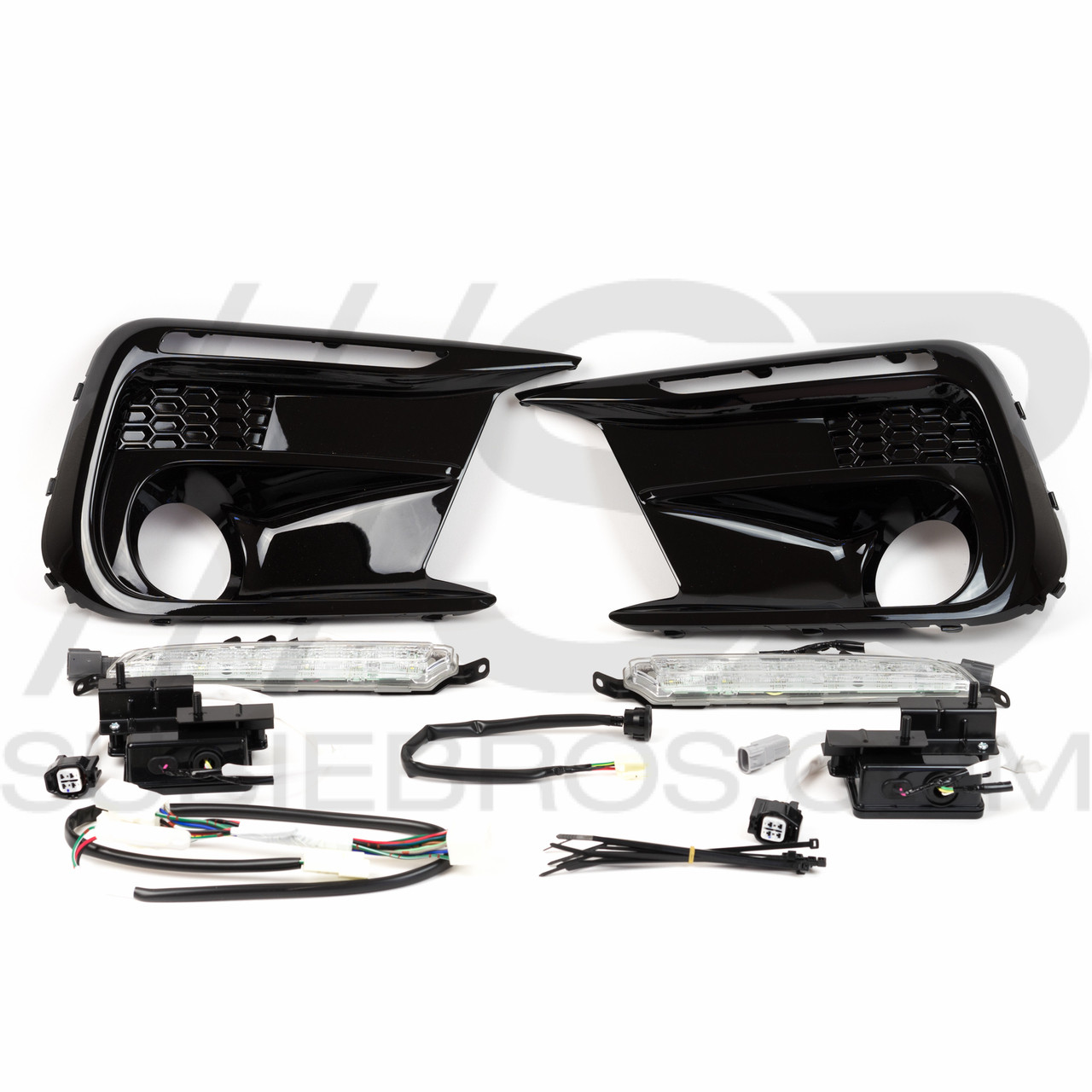 Complete Fog Light Kit For 2018-2021 Subaru WRX/STI - Pair With Wiring, Switch & Bezels
