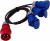 Spider-Fly 32 Amp 3-phase Plug to 16 Amp Sockets 3-way Splitter