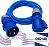 32A Plug to 16A Blue CEE Coupler Cable