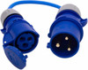 32A Plug to 16A Blue CEE Coupler Cable
