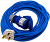 UK Plug to 16 Amp Blue Commando 230v Coupler