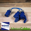 16 Amp 230v 2-Way Splitter Plug to Two Socket Connectors