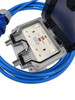 16A CEE Plug to Twin 13A RCD Switched Sockets