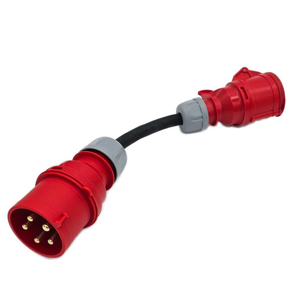 Three-Phase 5-Pin CEE 32 Amp Plug to 16 Amp Socket 4mm2 Titanex
