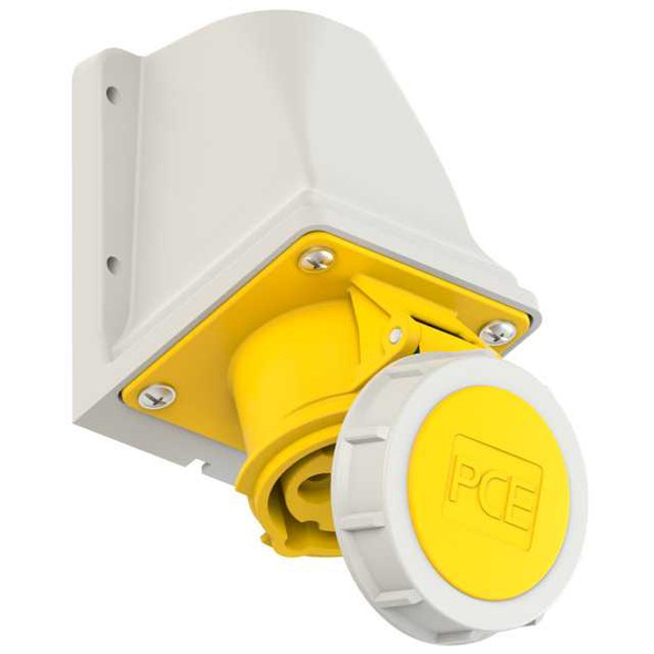 CEE- Wall Socket 16A 110V 2P+E IP67 Yellow
