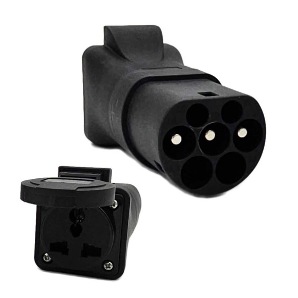 EV Type-2 Plug to 13A Type-G / Universal Socket Converter