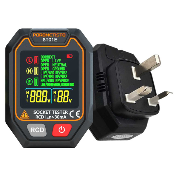 Digital Display Type-G Socket Tester with RCD Function