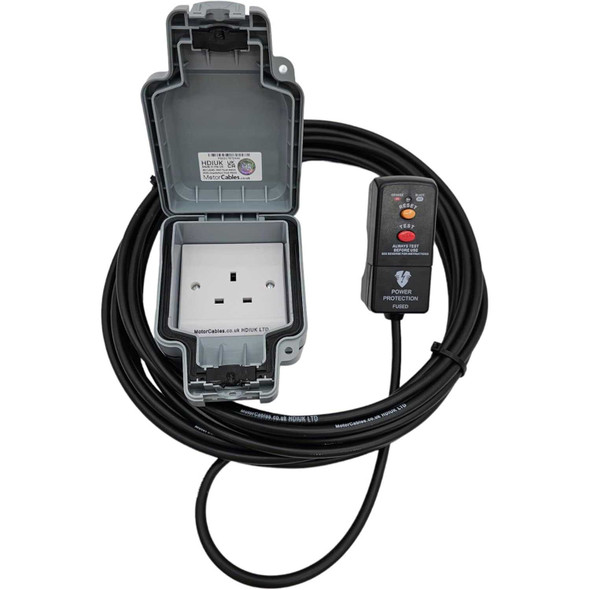 Outdoor Extension Cable RCD to 13A IP66 Mains Socket