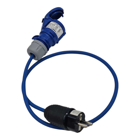 Euro Schuko Plug to CEE 16A Coupler Extension Cable – IP44 Rated