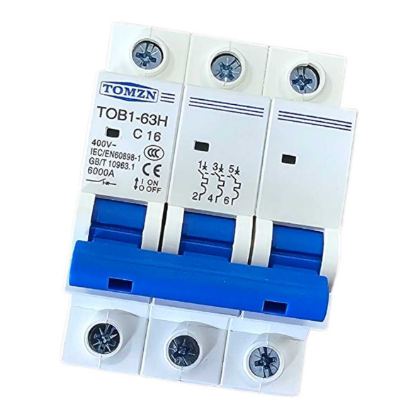Three-Phase 3-Way Switch C16 16 Amp MCB Breaker