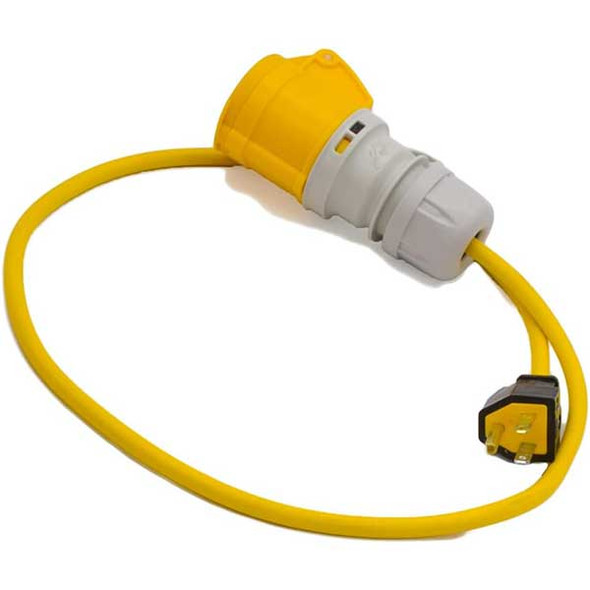 110volt USA NEMA 5-15 Plug to CEE 16A Yellow Connector 110volt USA NEMA 5-15 Plug to CEE 16A Yellow Connector