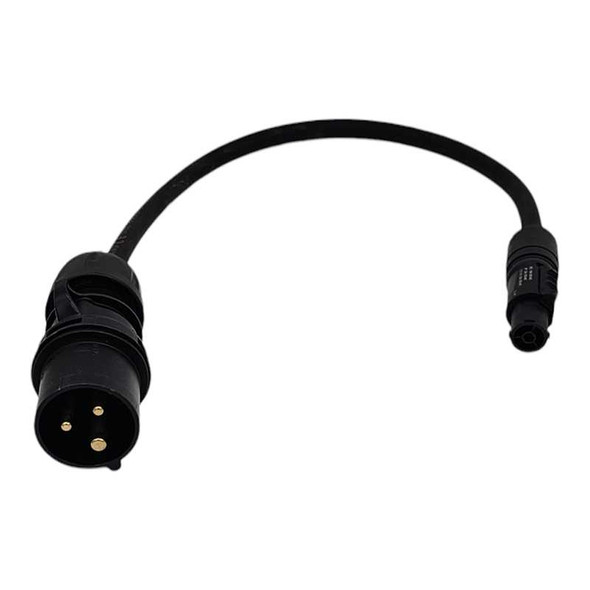 CEE 16A Black Plug to PowerCon True1-S Connector Converter