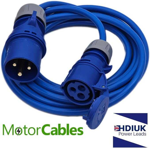 32A Plug to 16A Blue CEE Coupler Cable 230 Volts 32A Plug to 16A Blue CEE Coupler Cable 230 Volts