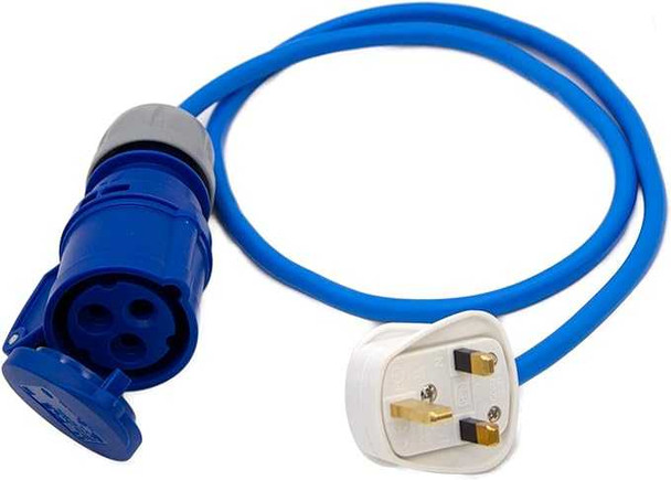 13Amp UK Plug to 16Amp IP44 240v Coupler