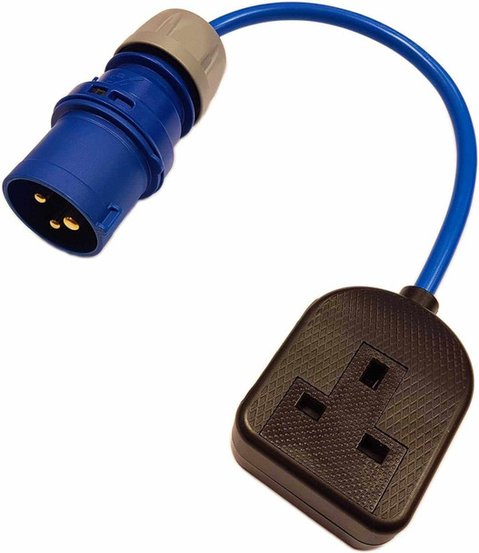 16A CEE Blue Plug to 13A UK 3-Pin Socket