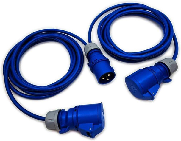 32A IP44 CEE Plug to 2 x 32 Amp Coupler Splitter Extension Cable