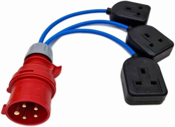 Spider-Fly Express 3-Phase Breakout to 3 x 13 Amp Sockets