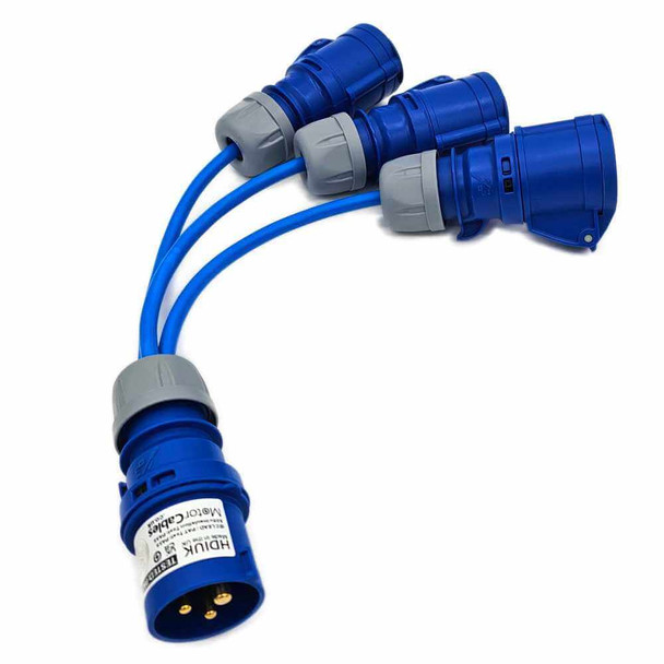 3-Way 16A CEE Splitter Power Dist Cable