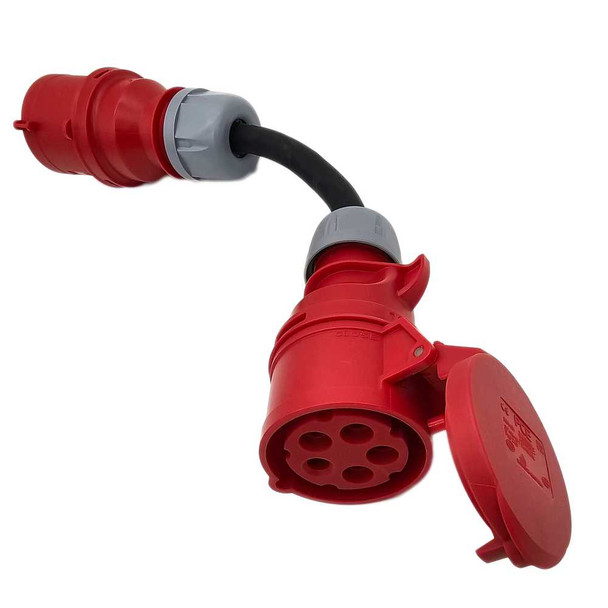 Three-Phase 5-Pin CEE 32 Amp Plug to 16 Amp Socket 4mm2 Titanex