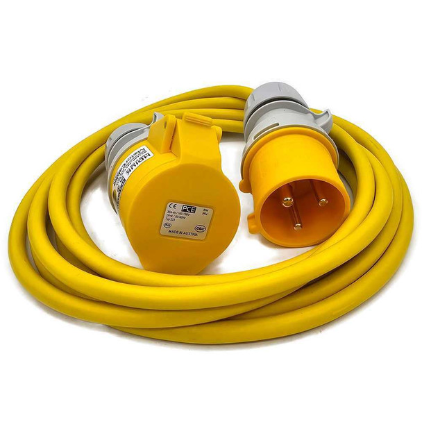 110 volt 32 amp Yellow 4mm2 Site Extension Lead 110 volt 32 amp Yellow 4mm2 Site Extension Lead