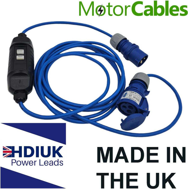 16 Amp 230 Volt CEE RCD Protected Extension Lead