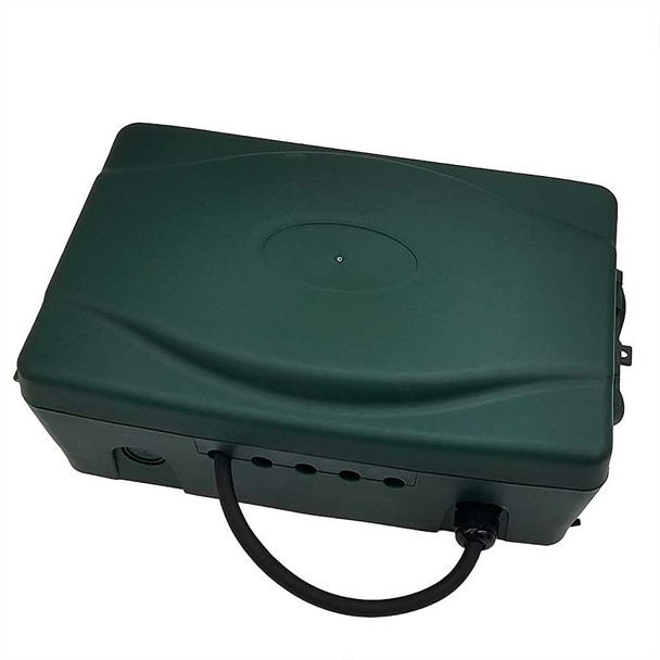 Type-2 EV Charger to Weatherproof 4-Gang Socket with RCD – Outdoor Power Supply for Christmas Lights & Garden Equipment