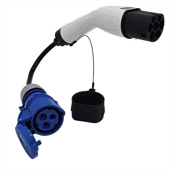 EV Type 2 to CEE 230 Volt 16A Socket Power Supply Converter (white)