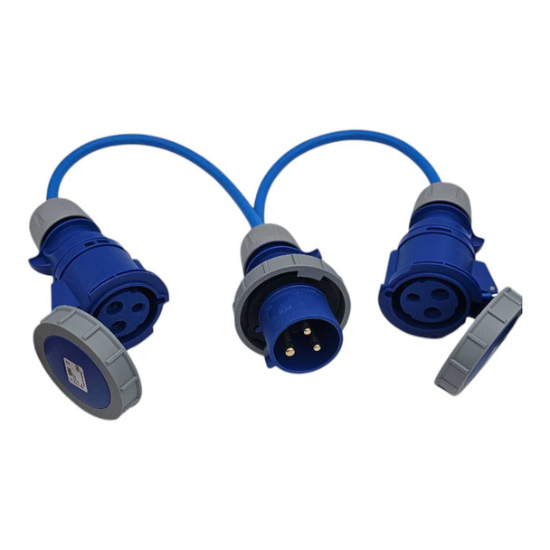 HDIUK 32A IP67 Plug to 2 × IP67 32A Sockets