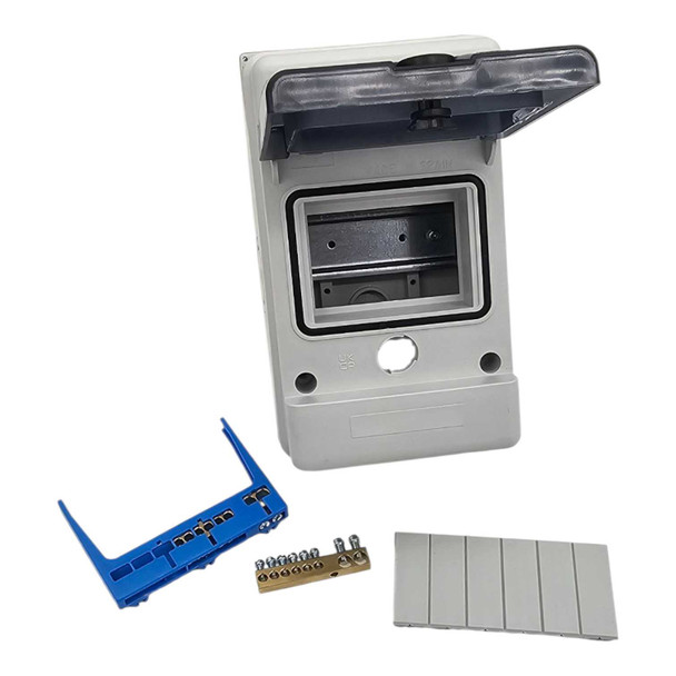 WISKA 1304 R/W IP65 4-Module DIN Rail Breaker Box / Weatherproof Consumer Unit