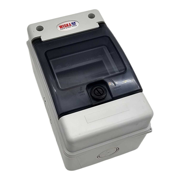 WISKA 1304 R/W IP65 4-Module DIN Rail Breaker Box / Weatherproof Consumer Unit