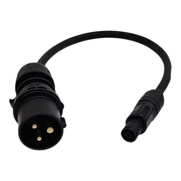 CEE 16A Black Plug to PowerCon True1-S Connector Converter