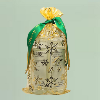 Christmas Body Wash Duo, Refreshing and Invigorating | Gift Organza Bag