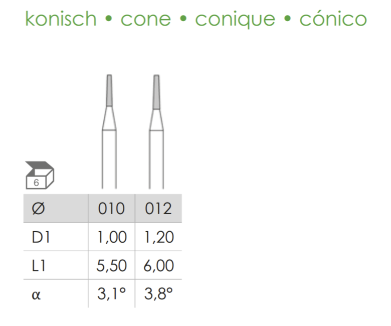 Busch Fig.23L CARBIDE 6Pieces