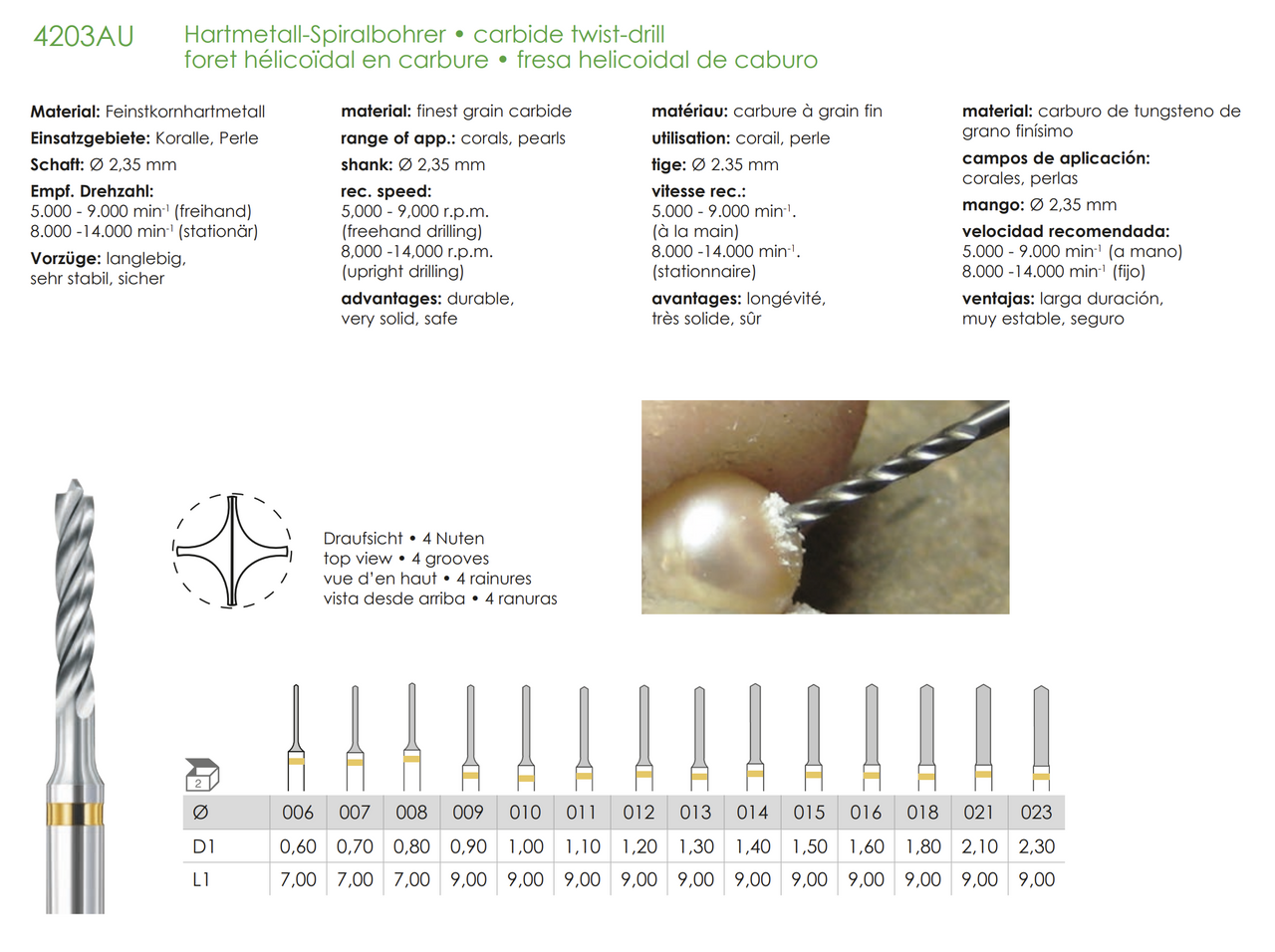Busch Fig.4203AU CARBIDE 2Pieces