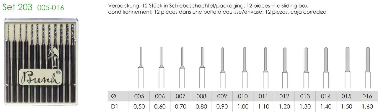 Busch Fig.203 STEEL Set 005-016