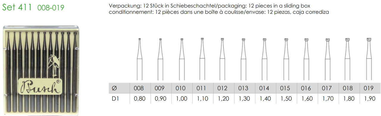 Busch Fig.411 STEEL Set 008-019