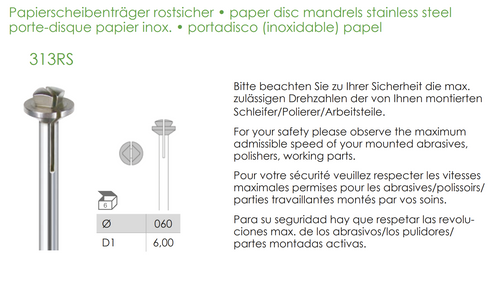 Busch Fig.313RS STEEL 6Pieces