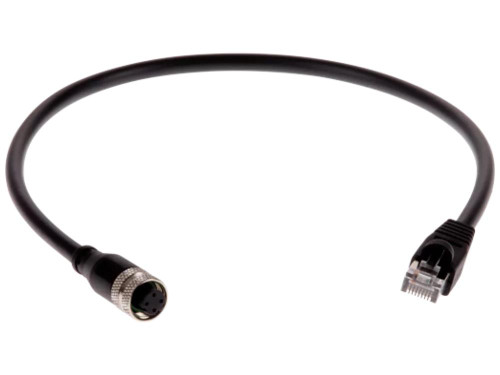 M12 D-CODE 4PIN FEM TO RJ45 MALE ETH CBL