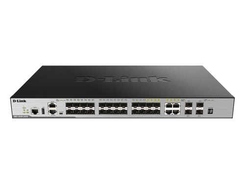D-Link DGS-3630-28SC supports 20 x SFP ports, 4 x Combo 10/100/1000BASE-T/SFP ports, and  4 x 10 GbE SFP+ ports.