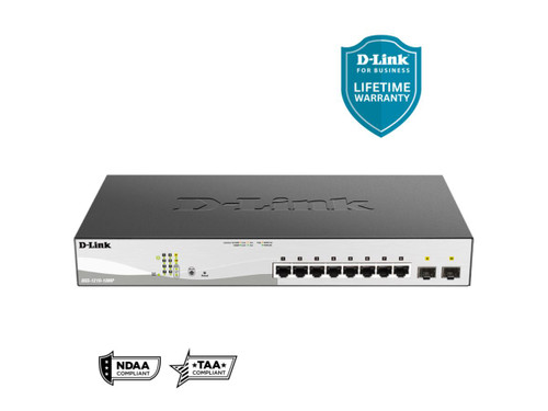 D-Link DGS-1210-10MP 10-Port Gigabit Smart Managed PoE Switch